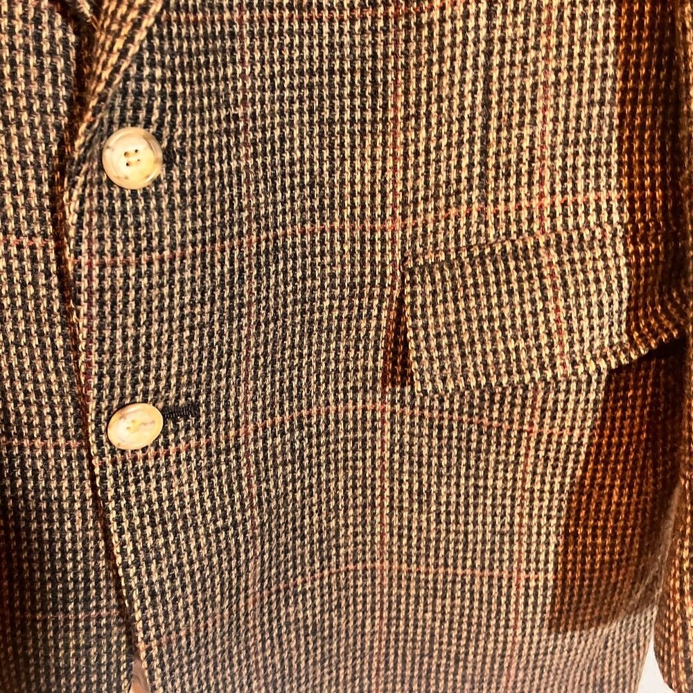 2 Button 100% Wool Blazer Elbow Patch 43r - image 4